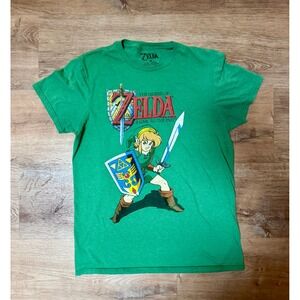 Zelda A Link to the Past Graphic Tee Short Sleeve Green T-Shirt M
